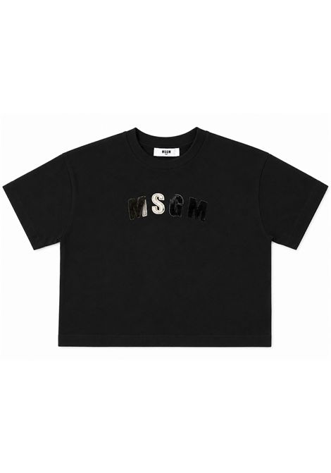 T-shirt con ricamo MSGM KIDS | F6MSJGTH067110